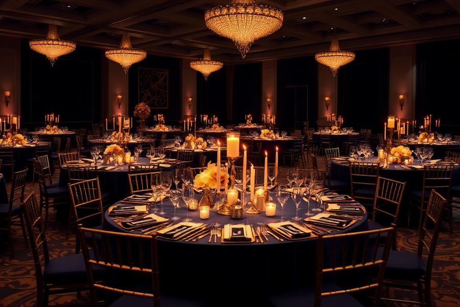 Elegant gala dinner setup for Homecoming 2027