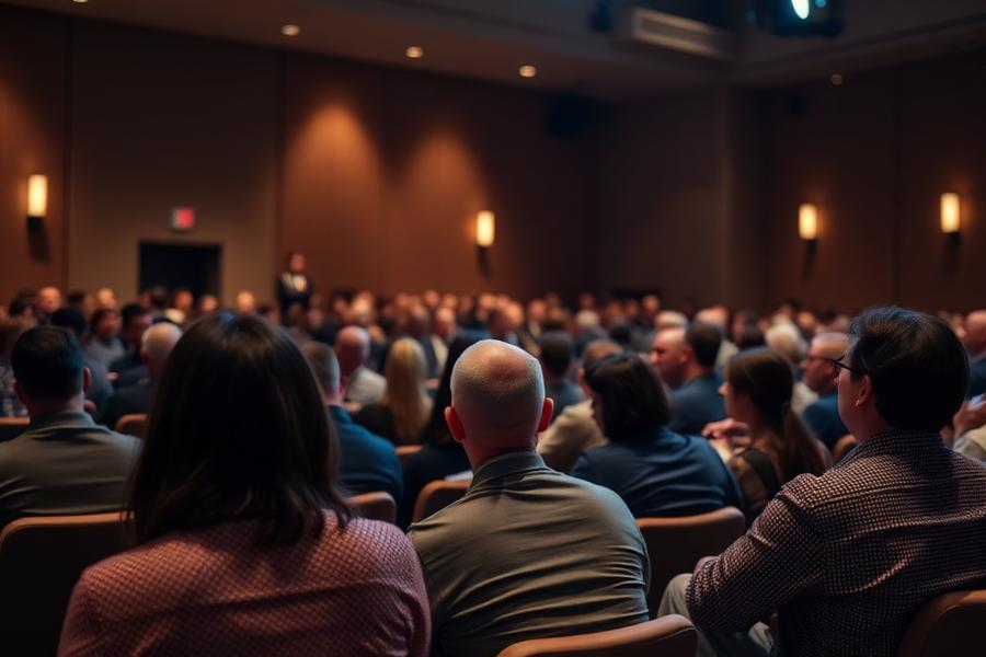 Audience at a professional leadership summit