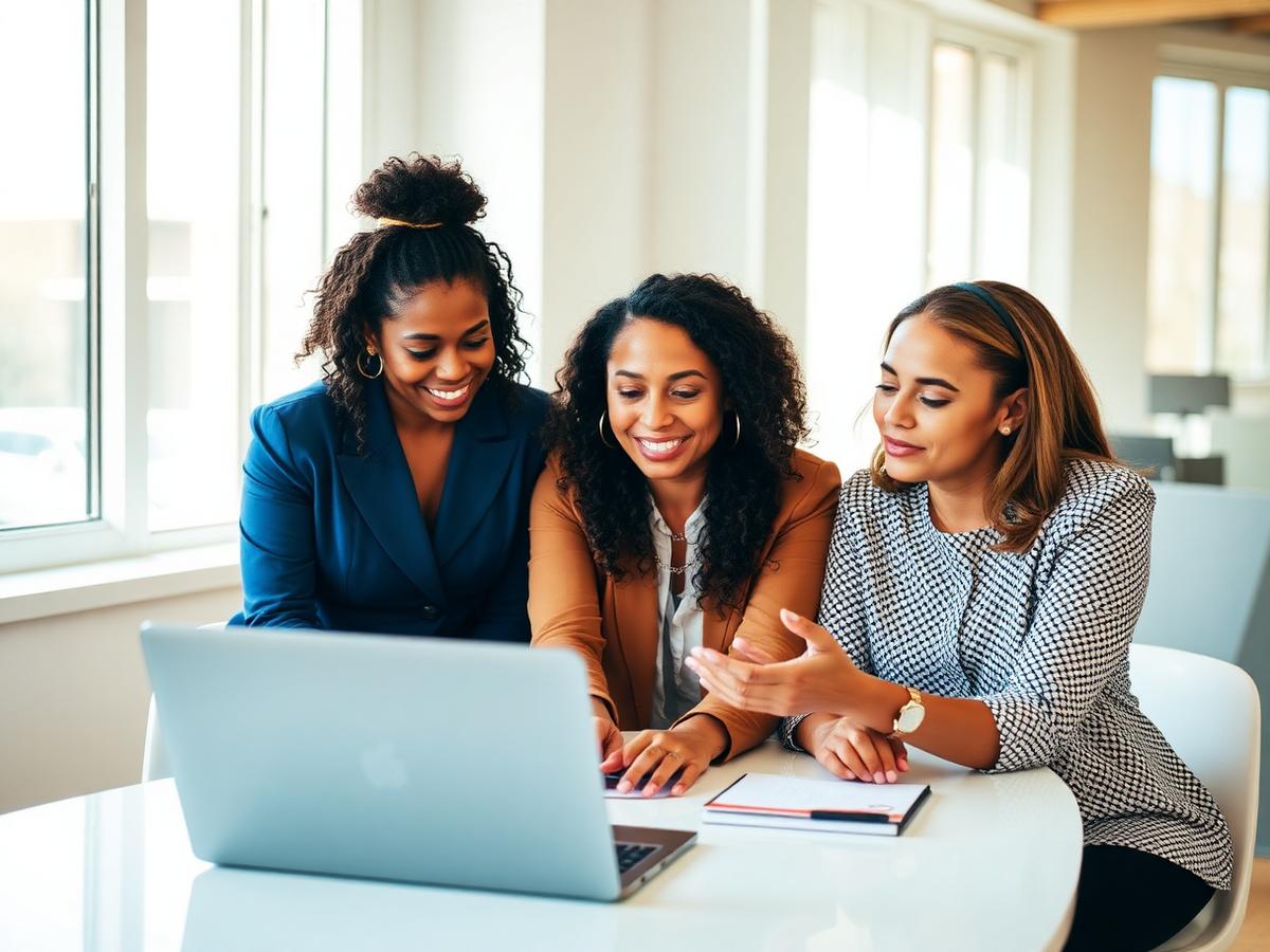 Scholarship recipients collaborating